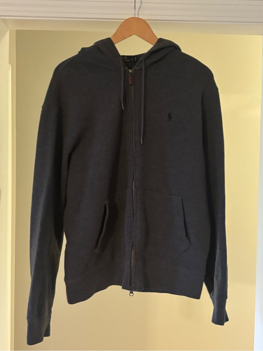 Polo by Ralph Lauren Gray Full-Zip Hooded Sweater